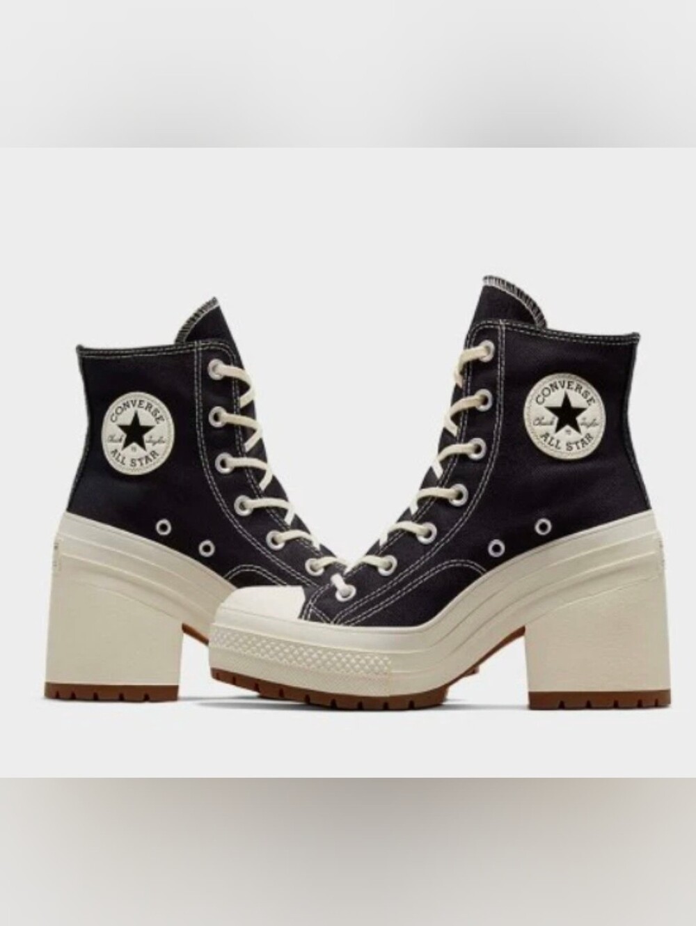 Converse Chuck 70 De Luxe Heel Shoes 'Black' - New No Box Woman Size 7.5
